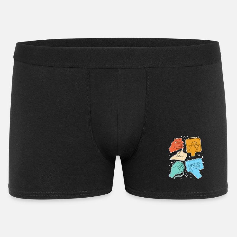 SLP Sign Language AAC Communication - Men's Boxer Shorts - black