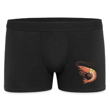Red Shrimp Cartoon - Men's Boxer Shorts - black - Front
