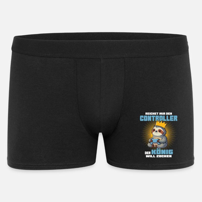 König mit Controller - Männer Boxer Shorts - Schwarz