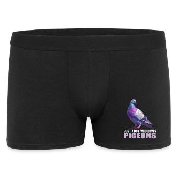 Tauben Taube - Männer Boxer Shorts - Schwarz - Vorne