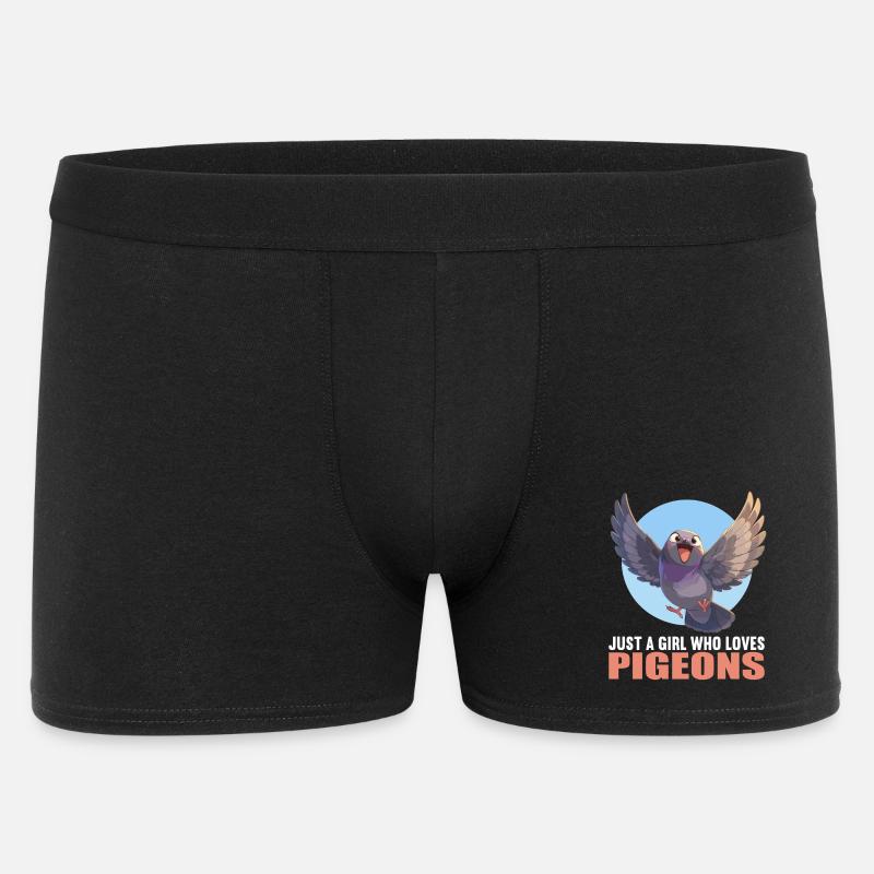 Tauben Taube - Männer Boxer Shorts - Schwarz