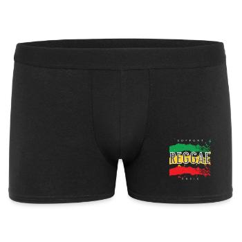 Raggae Musik Rasta Geschenke Damen Herren - Männer Boxer Shorts - Schwarz - Vorne