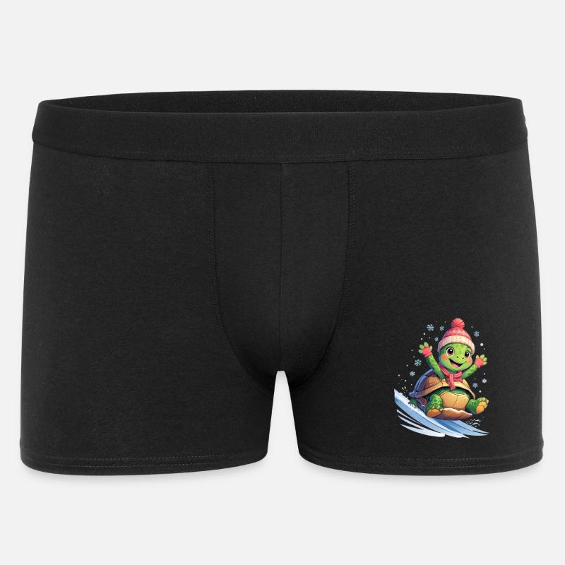 Winterwelle Surfturtle - Männer Boxer Shorts - Schwarz