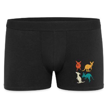 Kangaroo quartet in a variety of colours - Men's Boxer Shorts - black - Front