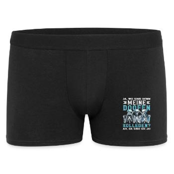 Meine doofen Kollegen Da sind sie ja Büro Arbeit - Männer Boxer Shorts - Schwarz - Vorne