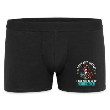 North Sea NEED NO THERAPY MUST GO TO NORDDEICH - Men's Boxer Shorts - black - Front