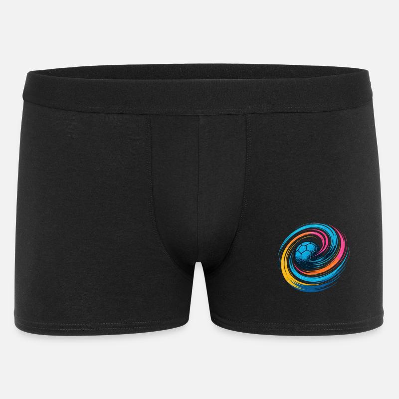 Handball Neon Ball, bunter Wirbelwurf, Dynamik - Männer Boxer Shorts - Schwarz