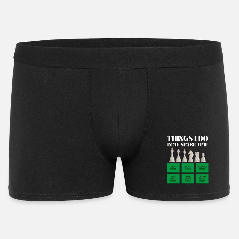 Schachzeit in der Freizeit - Männer Boxer Shorts - Schwarz