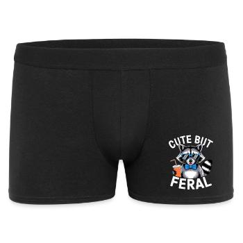 Cute but Feral Raccoon - Men's Boxer Shorts - black - Front