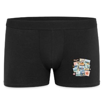 Conception des cartes postales des côtes de Rügen en mer Baltique - Boxer Homme - noir - Devant