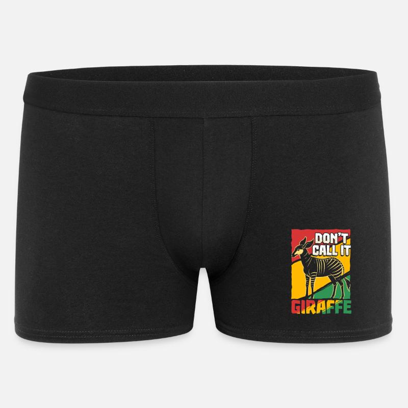 Okapi Tier - Männer Boxer Shorts - Schwarz