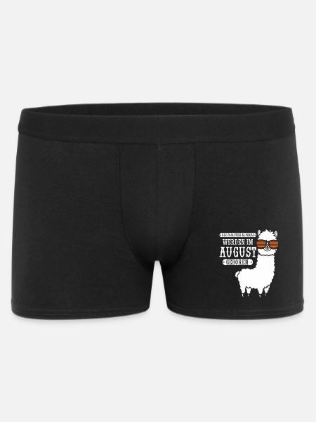 August Birthday Alpaca Saying Funny - Men's Boxer Shorts - black