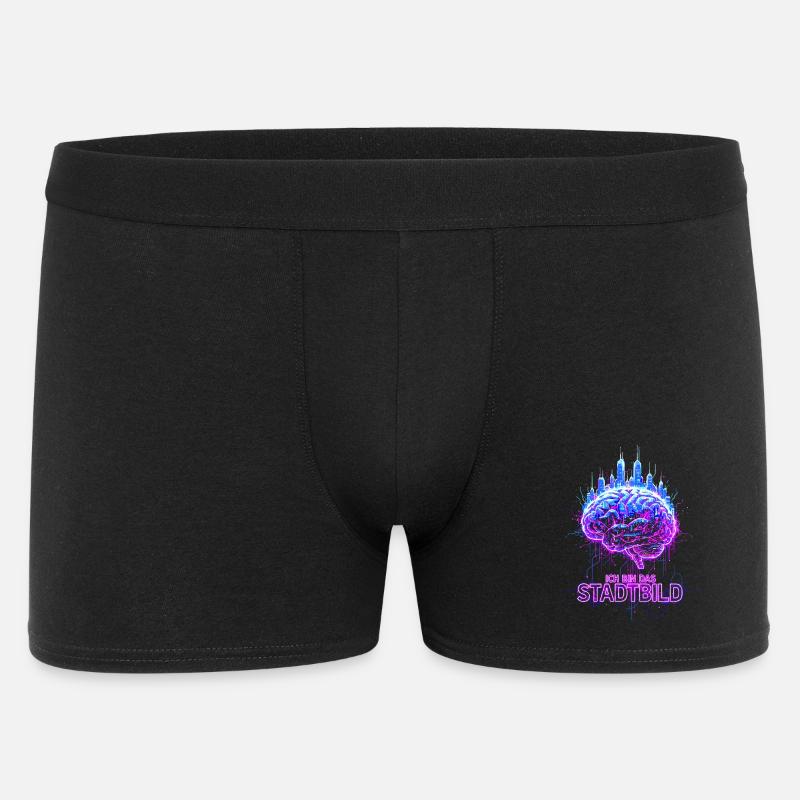 Ich Bin Das Stadtbild - Neon Gehirn - Männer Boxer Shorts - Schwarz