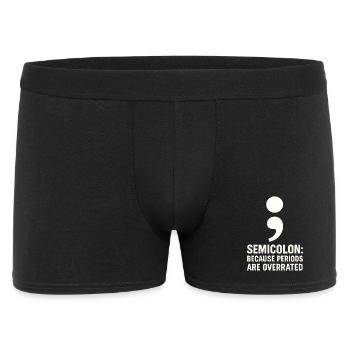 Grammaire Oxford Virgule Règles de la langue - Boxer Homme - noir - Devant