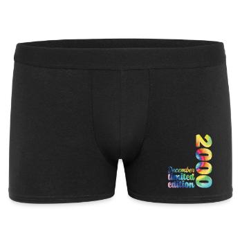 Geburtstag Dezember 2000 Geschenk Tie And Dye T-Shirt - Männer Boxer Shorts - Schwarz - Vorne