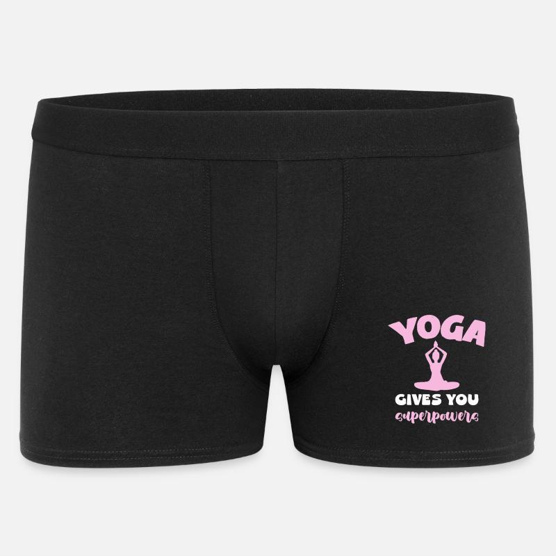 Yoga Gibt Dir Superkräfte - Männer Boxer Shorts - Schwarz