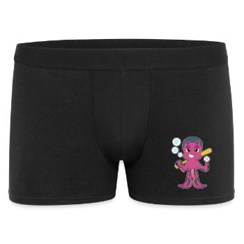 Octopus Baseball Baseball Bat Sports - Men's Boxer Shorts - black - Front