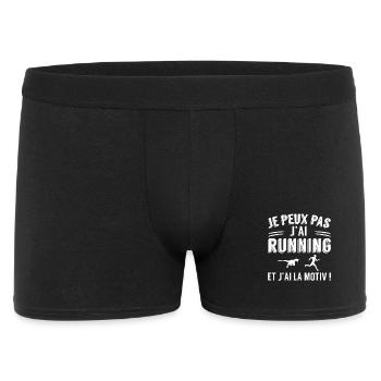 Ich kann nicht, ich habe laufenden Humor laufen - Männer Boxer Shorts - Schwarz - Vorne