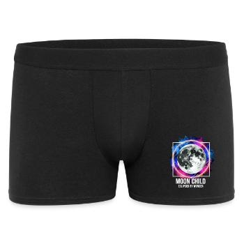 Moon Child Eclipsed Wonder Mond Kosmos Spiritual - Männer Boxer Shorts - Schwarz - Vorne
