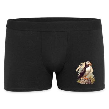 Puffin Papageientaucher - Männer Boxer Shorts - Schwarz - Vorne