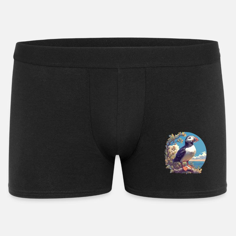 Puffin Papageientaucher - Männer Boxer Shorts - Schwarz