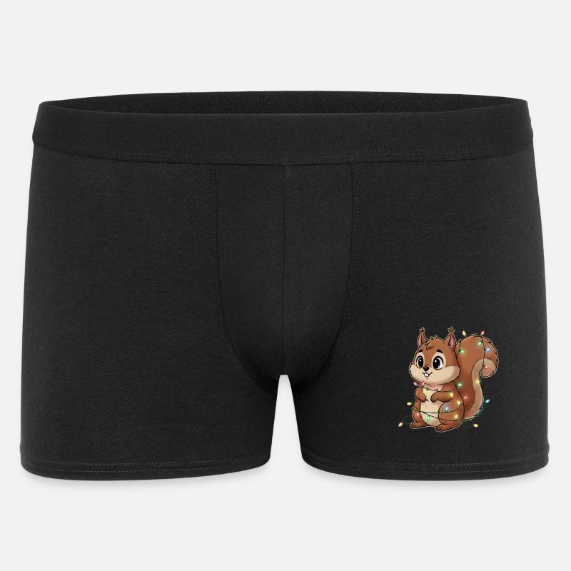 Lichterbehängtes Eichhörnchen - Männer Boxer Shorts - Schwarz