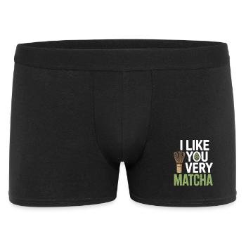 Thé matcha dit thé vert comme toi, très matcha - Boxer Homme - noir - Devant