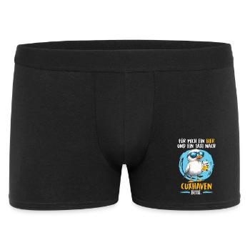 Vacances en mer du Nord POUR MOI, UNE BIÈRE ET UN TAXI POUR - Boxer Homme - noir - Devant