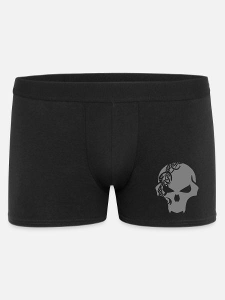 Gothic Skull with Celtic Tribal - Men's Boxer Shorts - black
