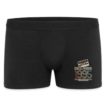 Kassette - Best of December 1995 - Geburtstag - Männer Boxer Shorts - Schwarz - Vorne