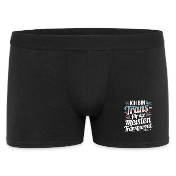  Ich Bin Trans Für Die Meisten Transparent Trans - Männer Boxer Shorts - Schwarz - Vorne