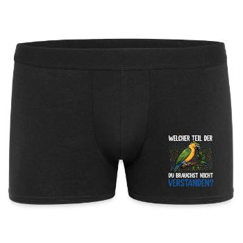 Understanding colorful parrot? - Men's Boxer Shorts - black - Front