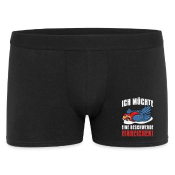 Ich möchte eine Beschwerde einreichen - Männer Boxer Shorts - Schwarz - Vorne