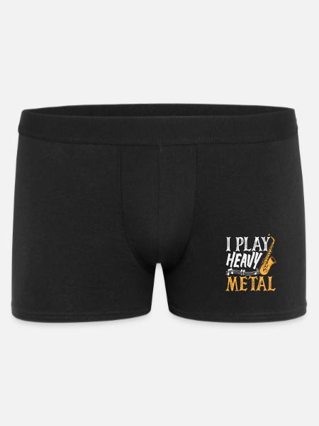 I Play Heavy Metal Saxophone Saxophonist - Men's Boxer Shorts - black