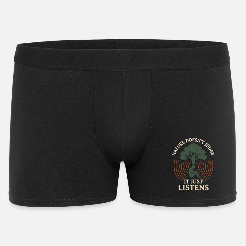 Forest Walk Overthinker Mental Reset - Männer Boxer Shorts - Schwarz