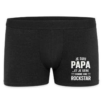 Papa Rock: I manage like a star - Men's Boxer Shorts - black - Front
