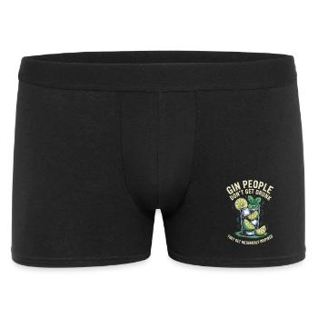 Gin People Don't Get Drunk Botanicaly Inspired - Men's Boxer Shorts - black - Front