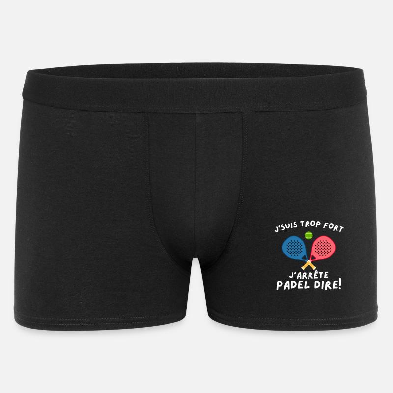 Humorvoller Mann, Padelspieler - Männer Boxer Shorts - Schwarz