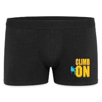 Climb On Rock Climbing Silhouette Sports Design - Men's Boxer Shorts - black - Front