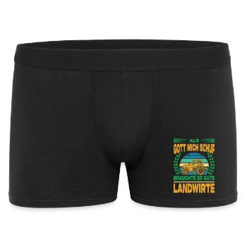 Landwirt Geschenke Landwirtschaft Traktor Bauer - Männer Boxer Shorts - Schwarz - Vorne