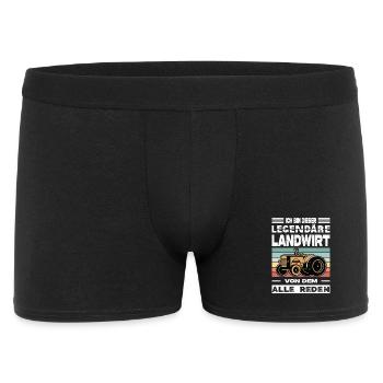 Landwirt Geschenke Landwirtschaft Traktor Bauer - Männer Boxer Shorts - Schwarz - Vorne