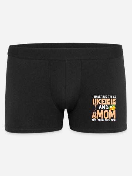 Ukulélé hawaïen Ukulélé Maman que j’ai - Boxer Homme - noir
