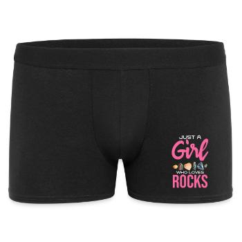 Just a Girl Who Loves Rocks - Men's Boxer Shorts - black - Front