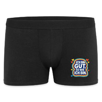 I'm good the way I am, affirmation - Men's Boxer Shorts - black - Front