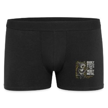 Cat Music Heavy Metal Cats Gift Idea Funny - Men's Boxer Shorts - black - Front