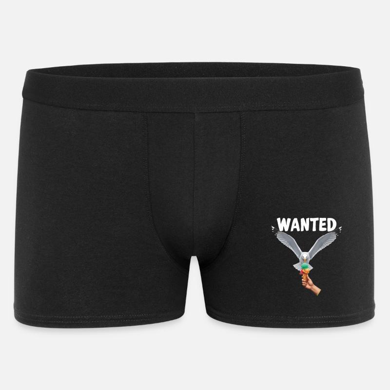 Gesucht Möwe Eiscreme Abenteuer - Männer Boxer Shorts - Schwarz