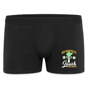 Haltérophiles LES POIREAUX LES PLUS FOUS DE LA SALLE DE SPORT Drôle - Boxer Homme - noir - Devant