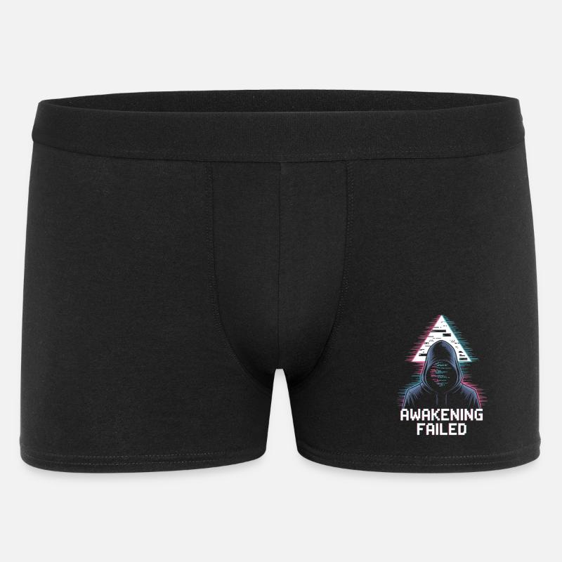 Awakening Failed – Neon Glitch Figur - Männer Boxer Shorts - Schwarz