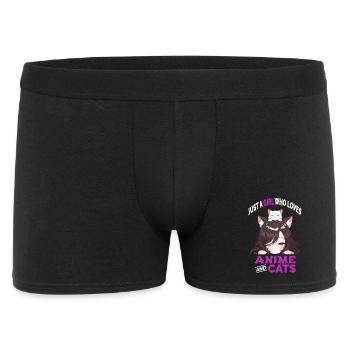 Just A Girl Who Loves Anime And Cats Manga Katzen - Men's Boxer Shorts - black - Front