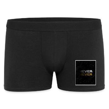 NEVER SAY NEVER – Minimal Statement Design - Men's Boxer Shorts - black - Front